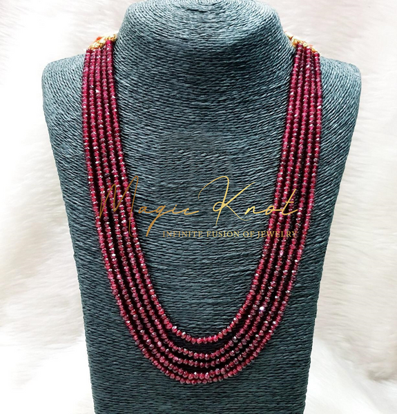 Multilayer crystal beads necklace Satkahon Online