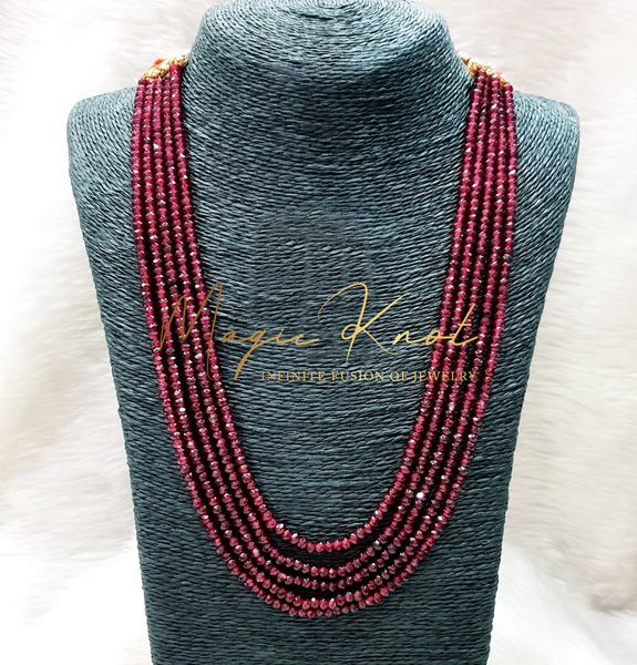 Multilayer crystal beads necklace - Satkahon Studio