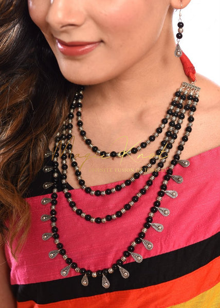 Exclusive multilayer necklace set - Satkahon Studio